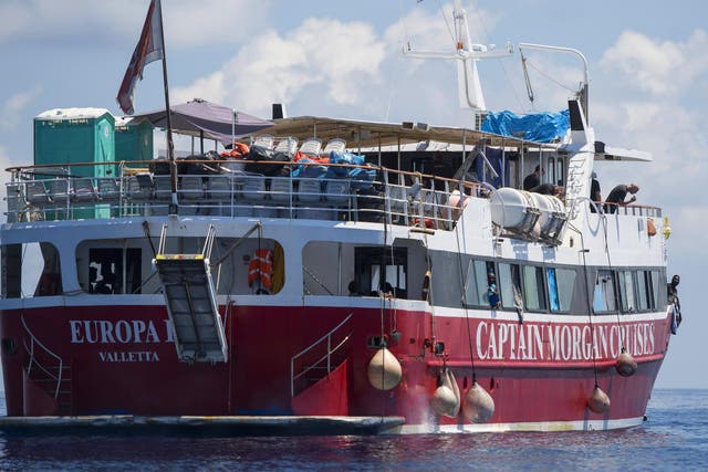 Malta has let migrants off tourists boats - one of them picture here - after claiming a group of them threatened to kidnap a crew