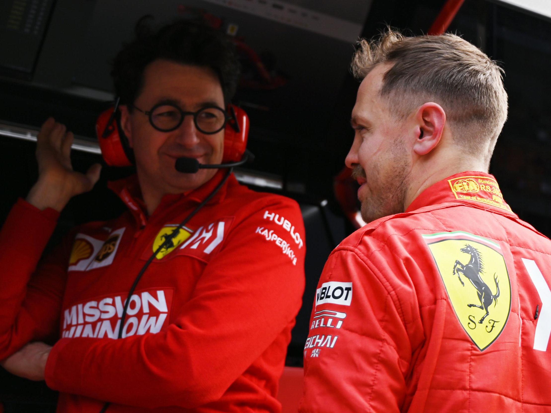 Mattia Binotto would rather see Sebastian Vettel join Mercedes than leave the sport
