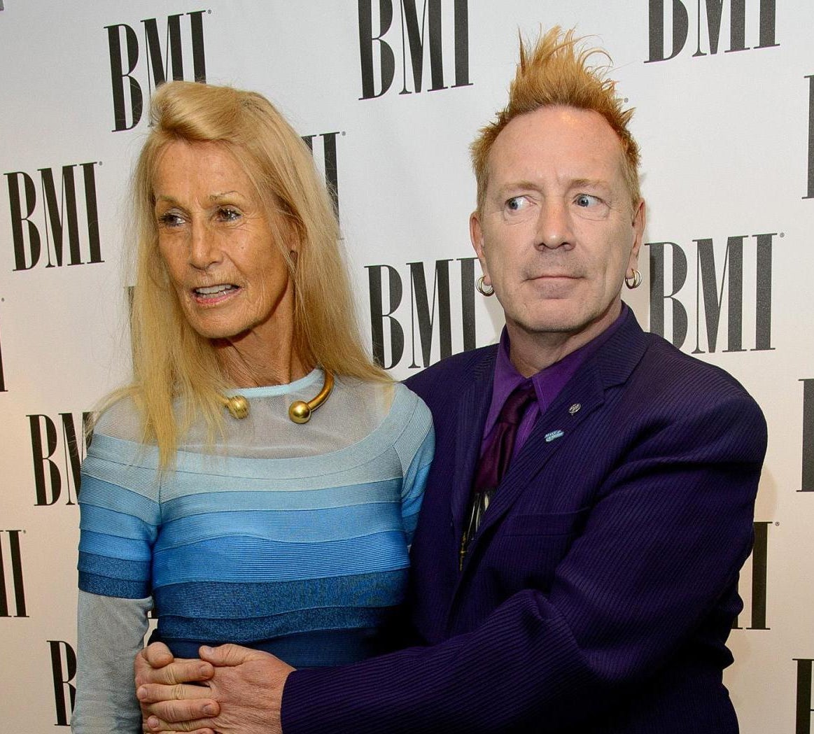 John Lydon and his wife Nora in 2017.