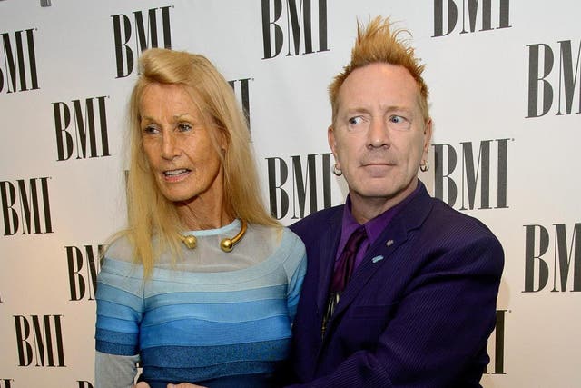 John Lydon and his wife Nora in 2017
