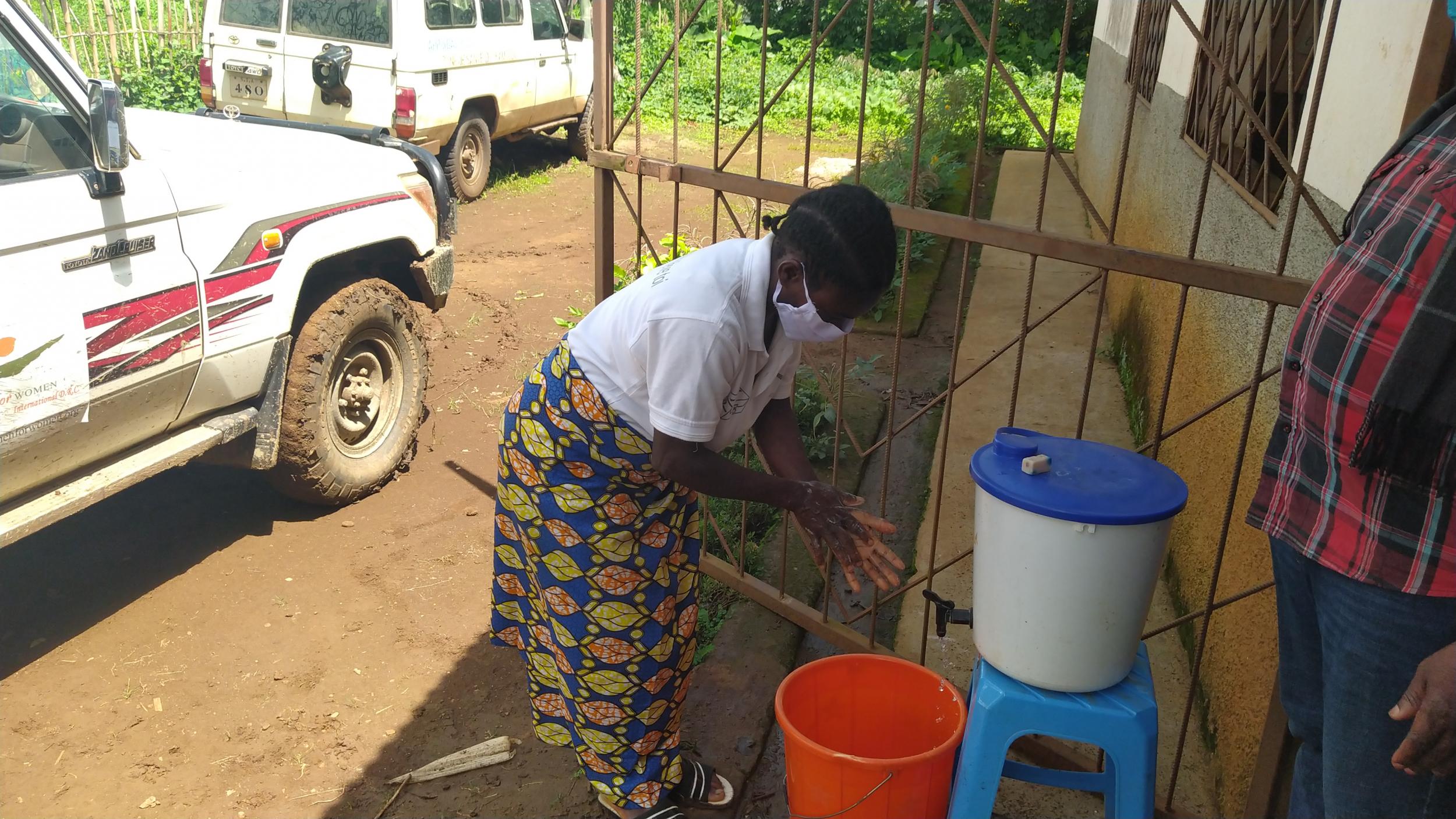 Baikoko Marguerite Munyatangoyi makes sure she practises good hygiene