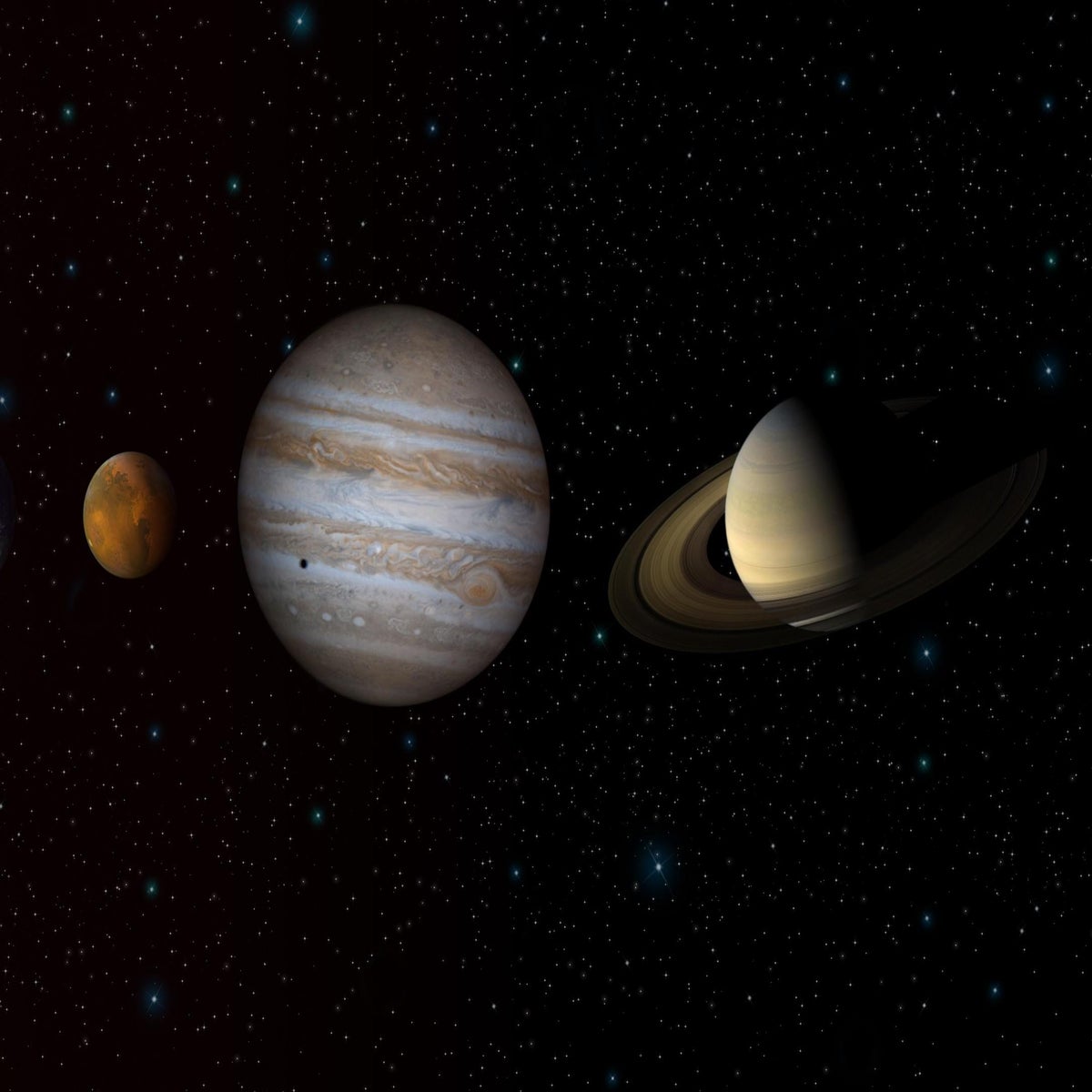 Jupiter compared to saturn