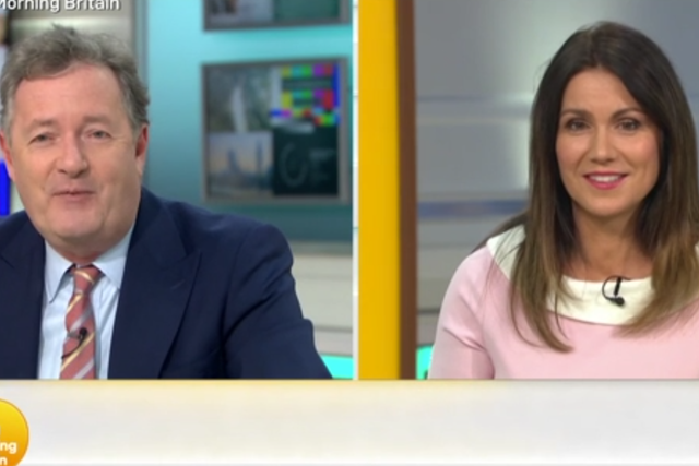 Piers Morgan and Susanna Reid appear on Good Morning Britain