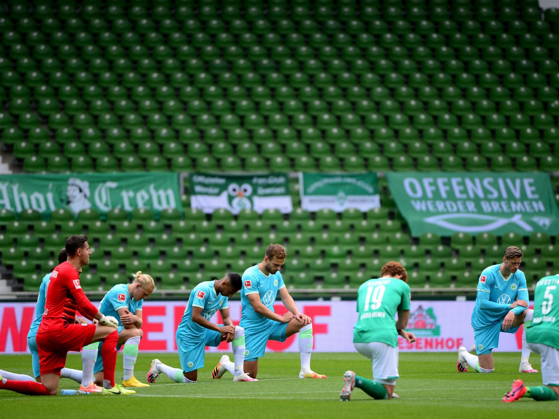 Bundesliga players have been taking a knee since the season resumed