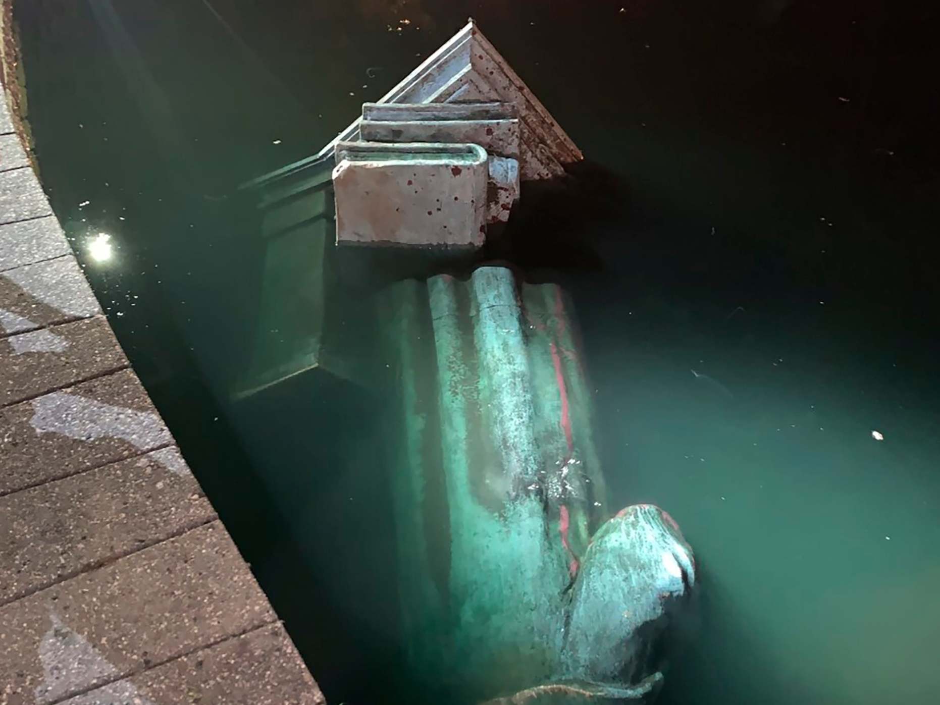 Christopher Columbus statue in Richmond, Virginia.