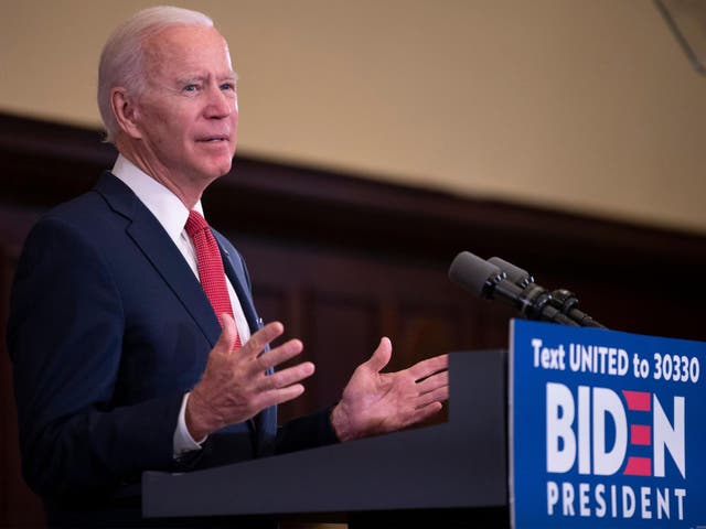 Joe Biden speaks about the unrest across the country from Philadelphia City Hall on June 2