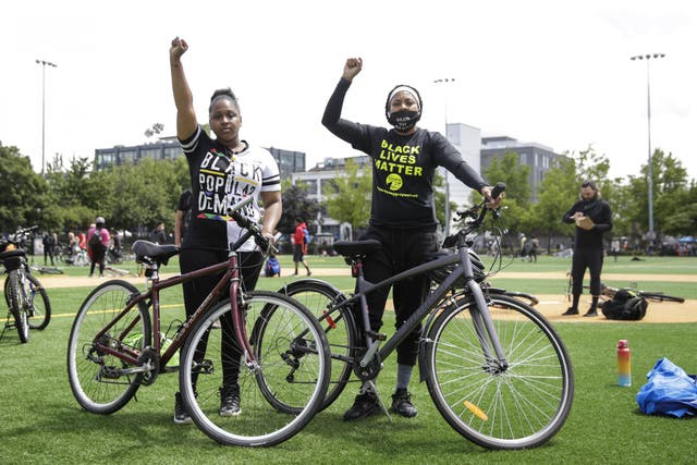 The protests have drawn many hundreds of people to the Capitol Hill neighbourhood of Seattle