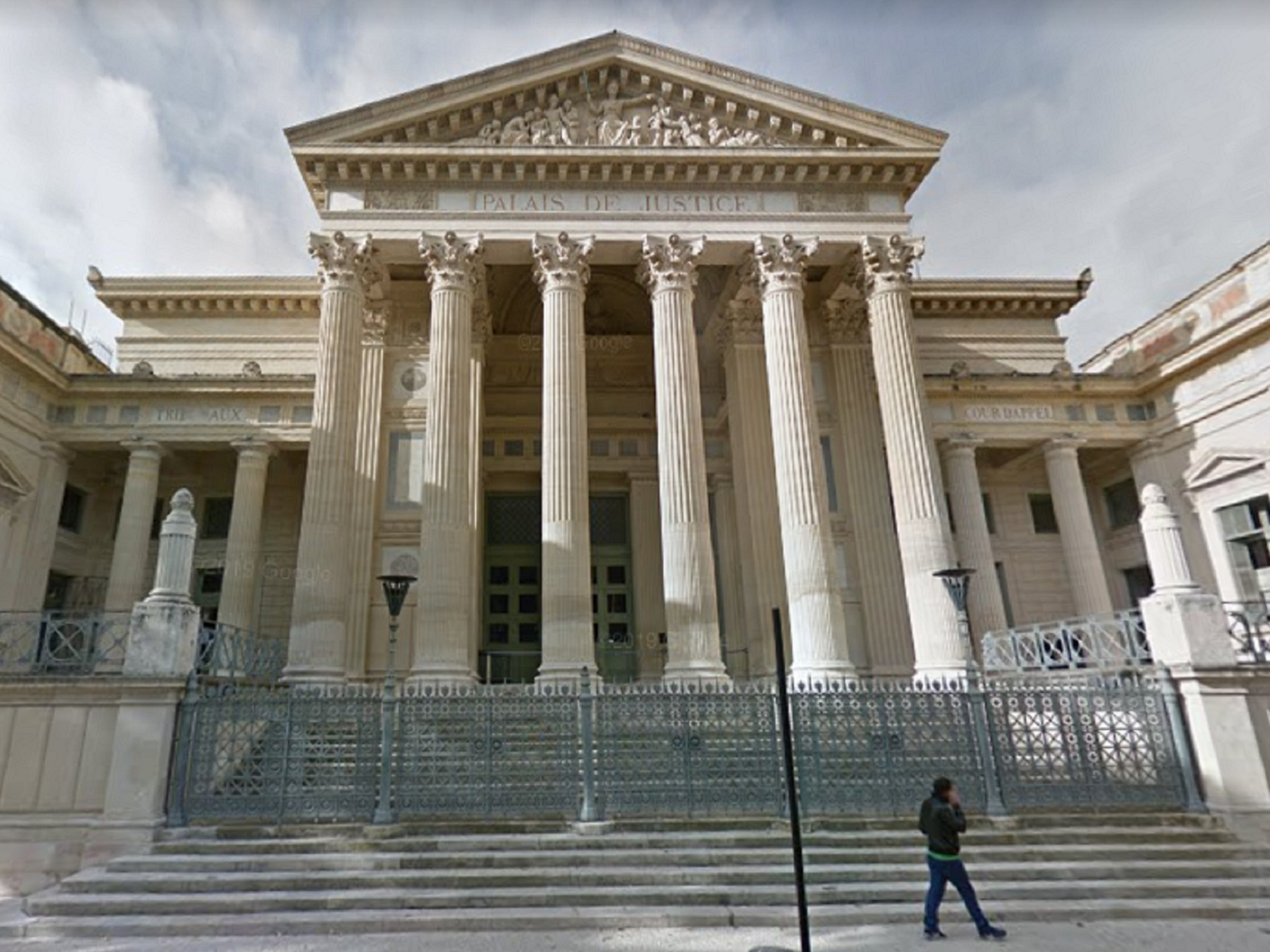 Google street view of the court of appeal in Nimes, southern France.