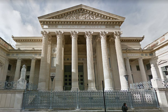 Google street view of the court of appeal in Nimes, southern France.