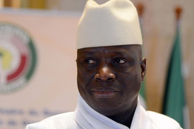 Former Gambia president Yahya Jammeh, who entered exile in 2017