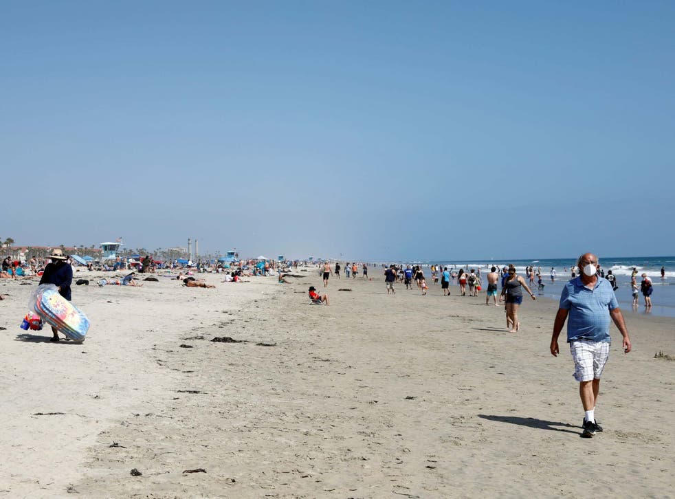 Huntington Beach, California, where one man poisoned homeless people in May