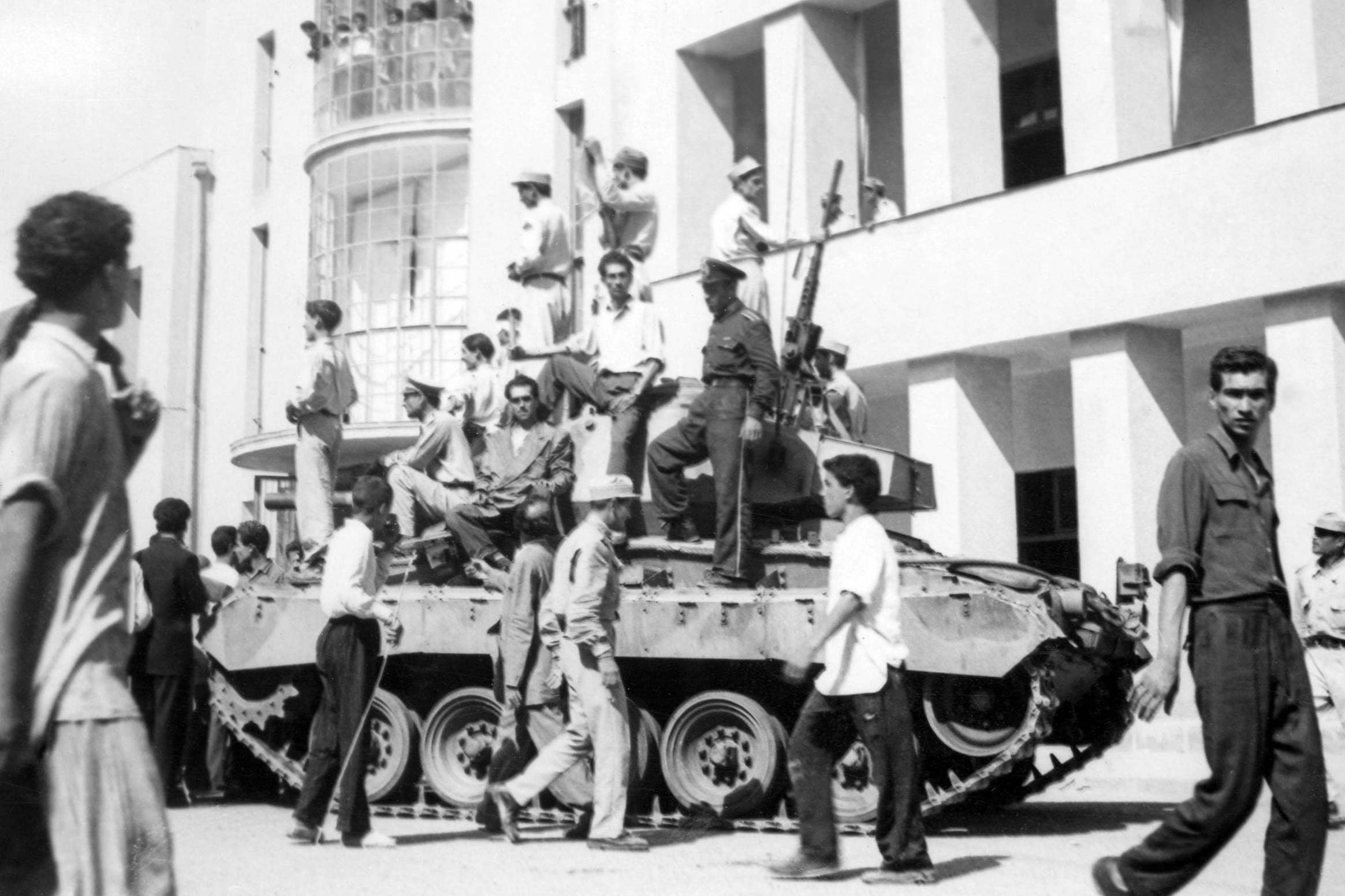 Pro-Shah troops occupying Tehran during the 1953 coup