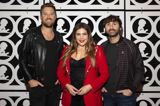 Charles Kelley, Hillary Scott and Dave Haywood of Lady A (also known as Lady Antebellum) on 17 January 2020 in Memphis, Tennessee.
