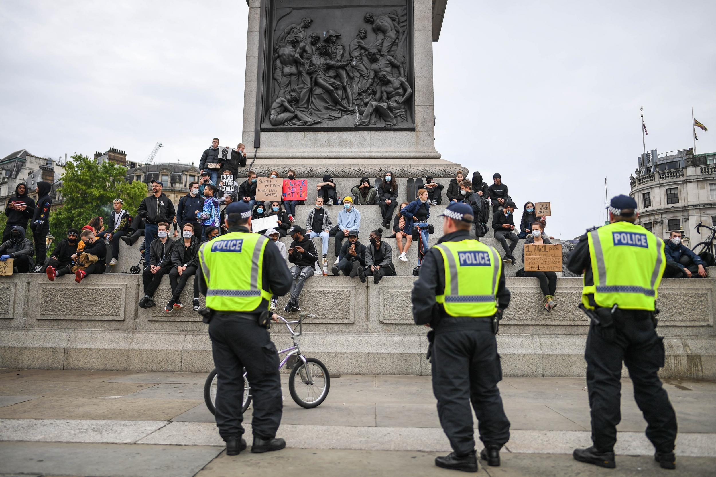 Black Lives Matter supporters gathered for a rally in Trafalgar Square (Peter Summers/Getty Images)