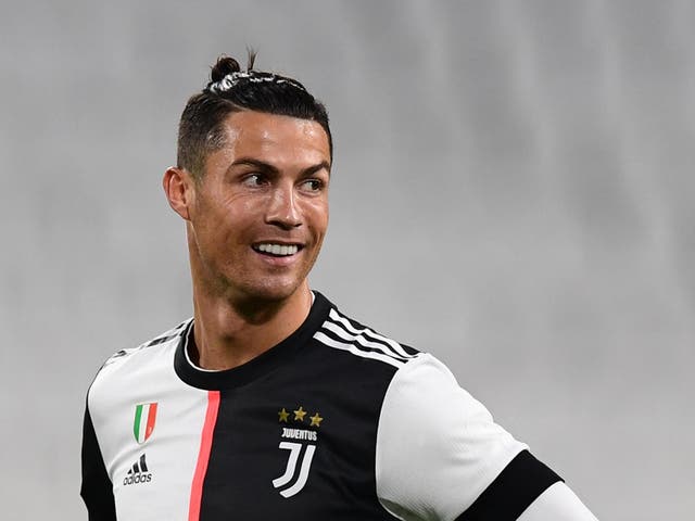 Ronaldo reacts after missing a penalty against Milan