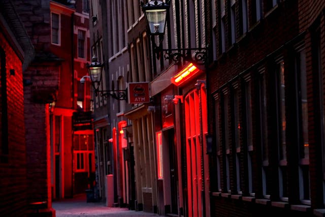 The famous red light district wears a deserted look