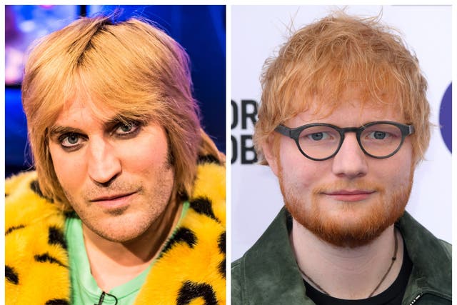 Noel Fielding made a portrait of Ed Sheeran