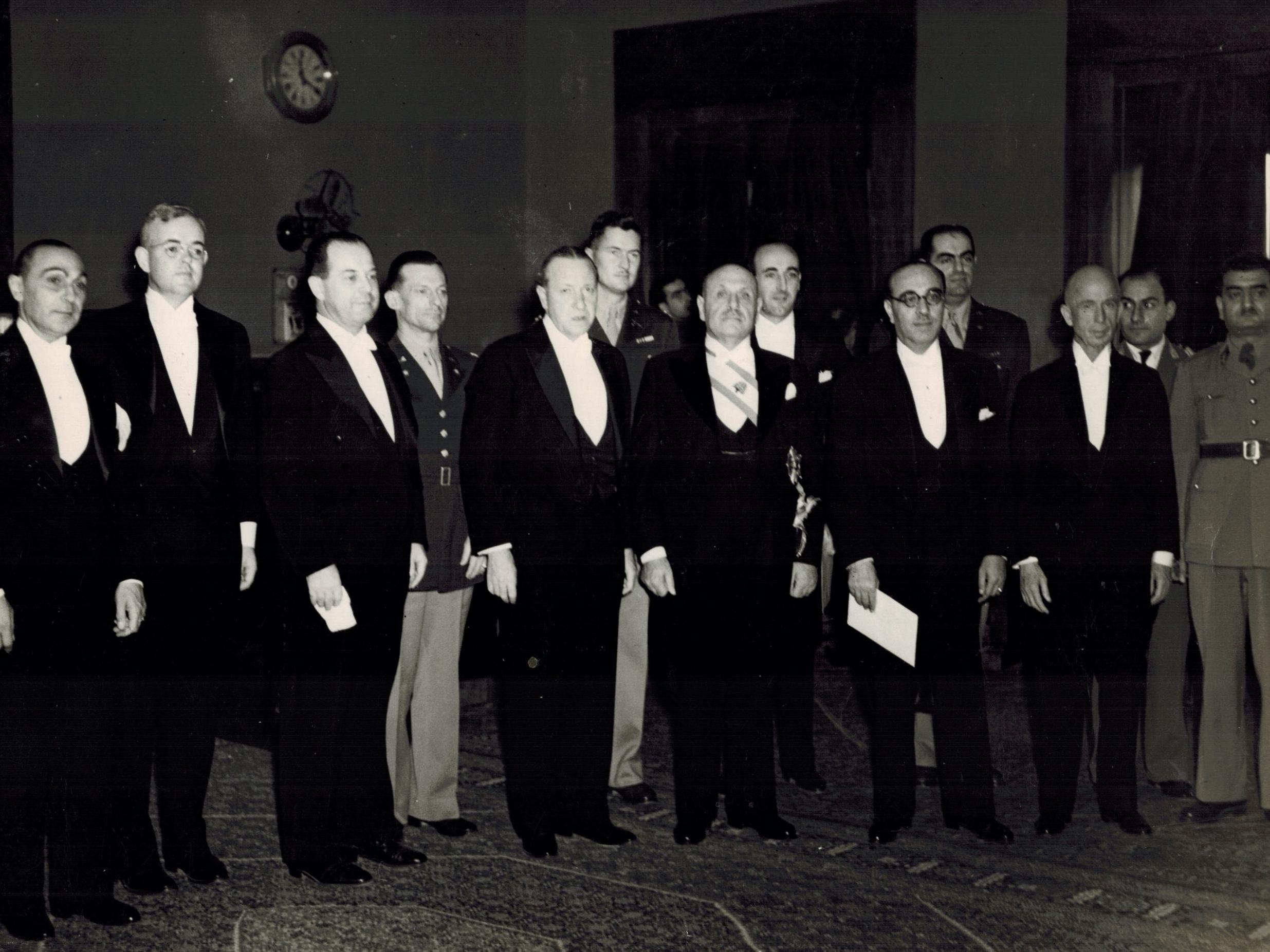 Daniel Dennett (second on the left) with the Lebanese parliament