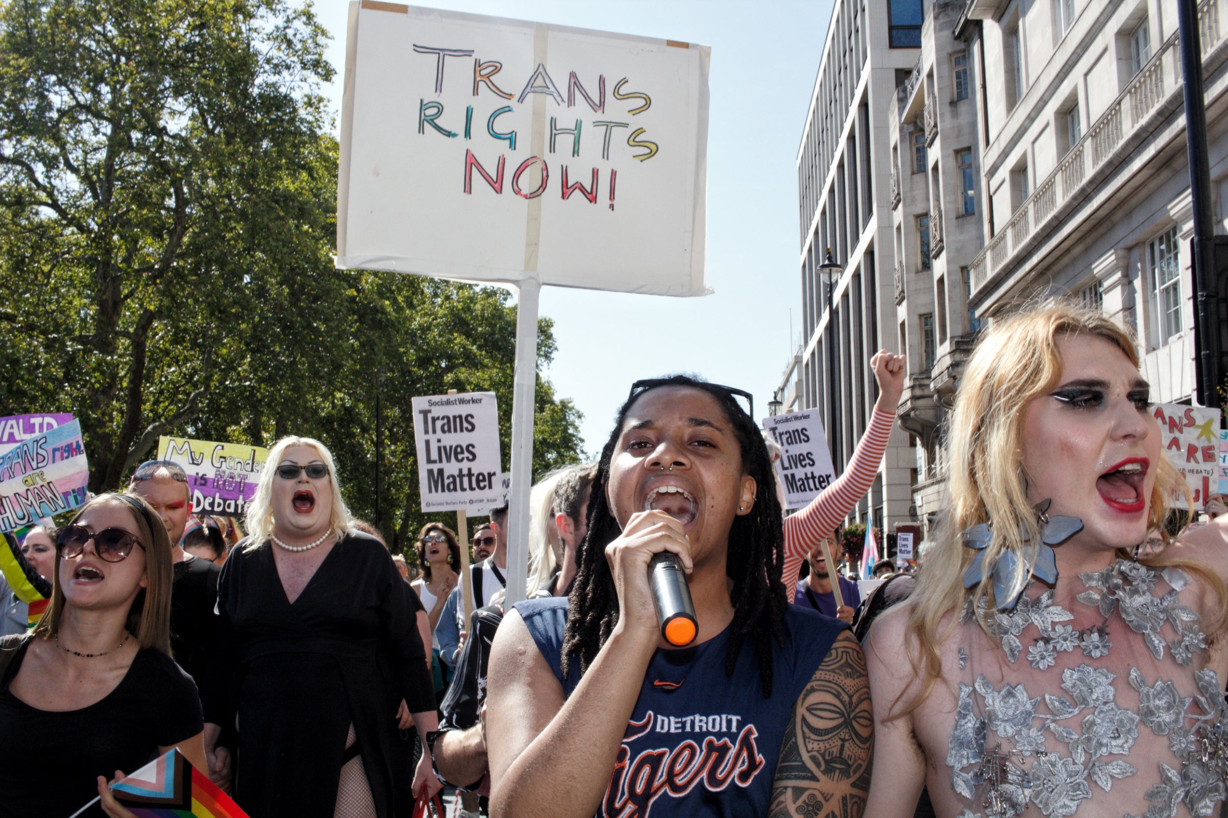 Attendees at London's first trans pride event in September 2019