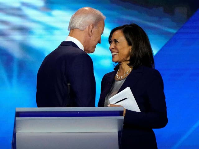 Senator Kamala Harris ran for the Democratic nomination against Biden before dropping out in December