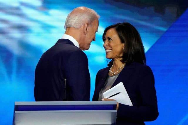 Senator Kamala Harris ran for the Democratic nomination against Biden before dropping out in December