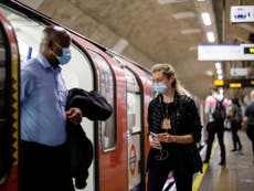 Coronavirus: Almost 400 fines given to people not wearing face masks on public transport in England
