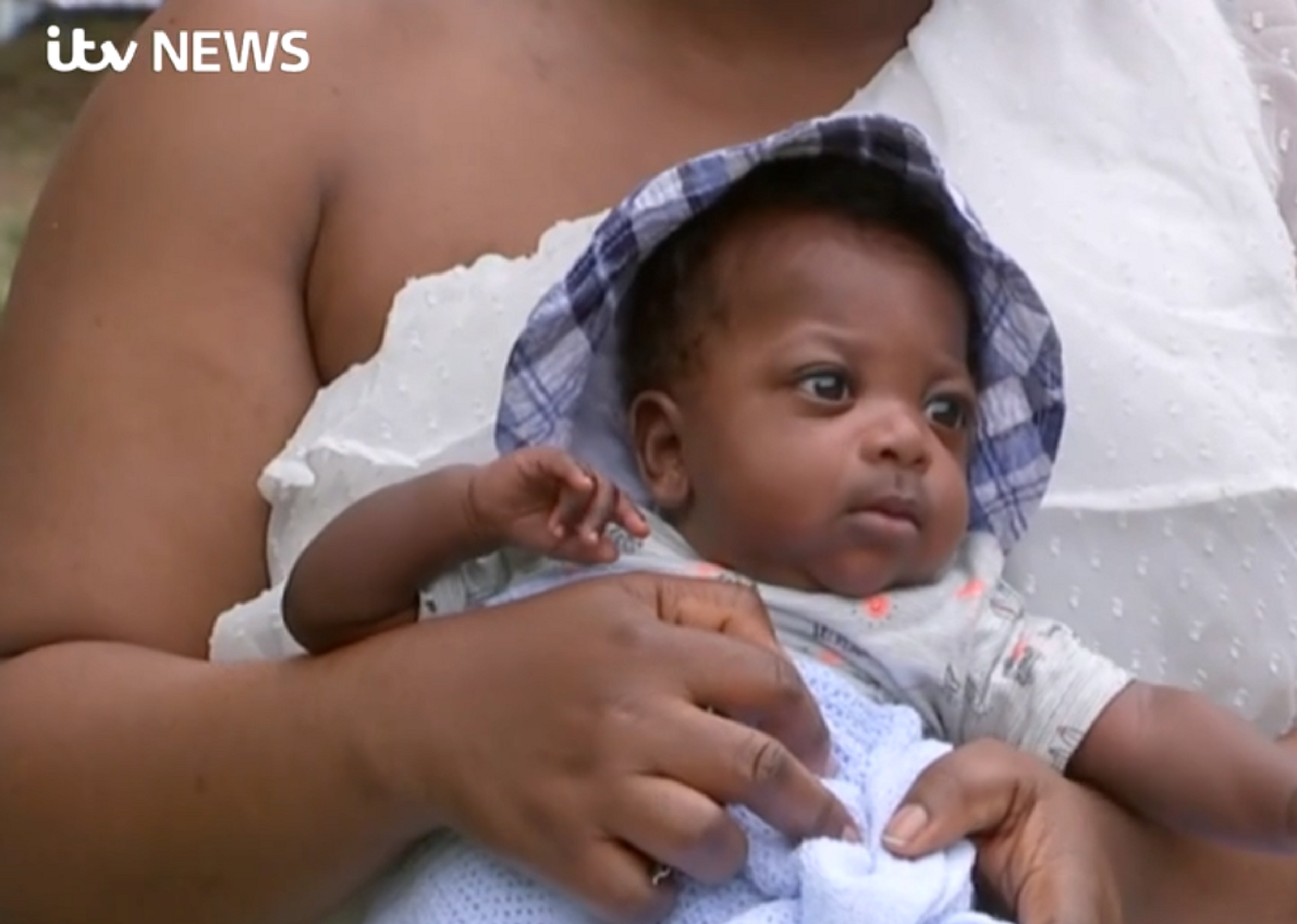 Four-month-old Emmanuel Boateng, from Peckham, southeast London, who is thought to be Britain's youngest Covid-19 survivor.