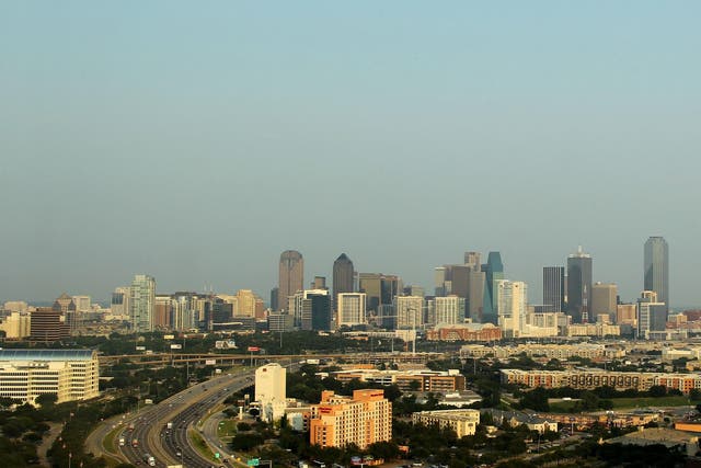 View of the skyline of downtown Dallas, Texas