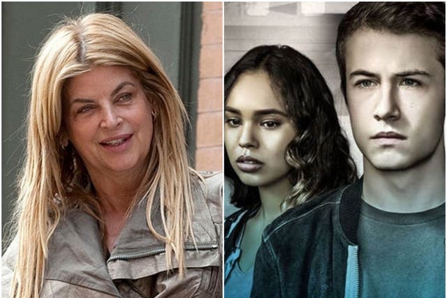 Actor Kirstie Alley and the cast of 13 Reasons Why