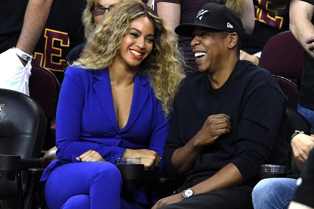 Beyonce and Jay Z attend the NBA finals in 2016