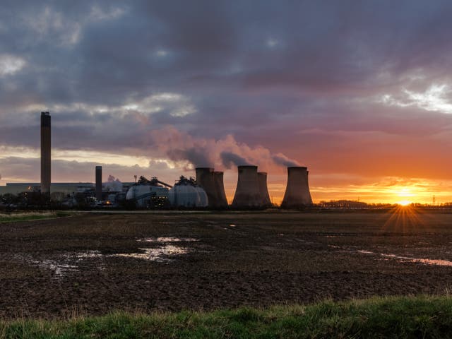 Drax power station in North Yorkshire. The coal unit was fired up for 'essential maintenance' on Tuesday night