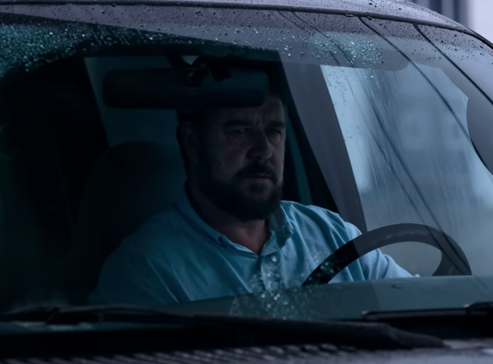 Russell Crowe plays a man who tries to ruin a woman’s life after a road rage incident in ‘Unhinged’