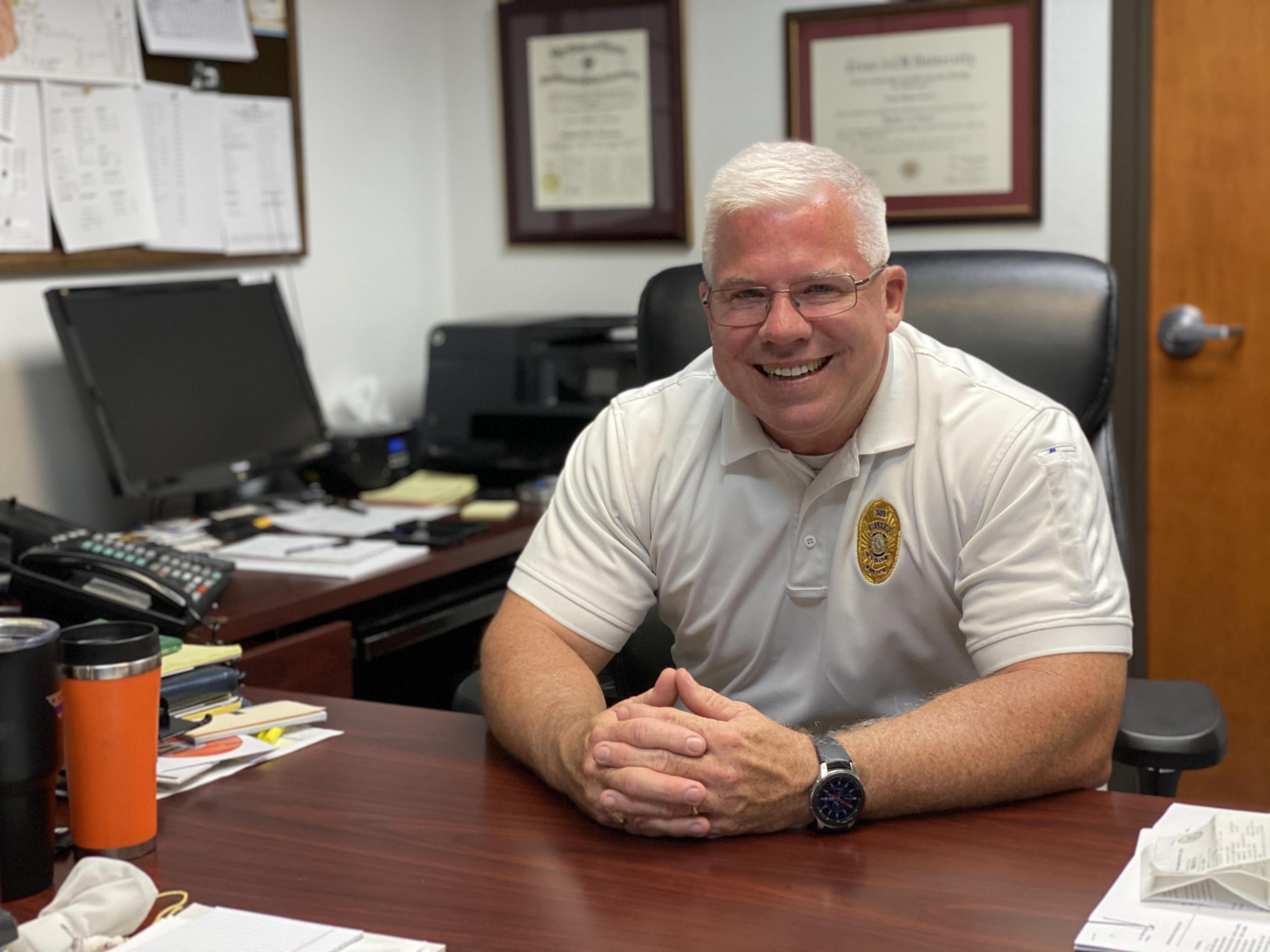 Rod Carroll, Vidor’s police chief (Richard Hall/The Independent)