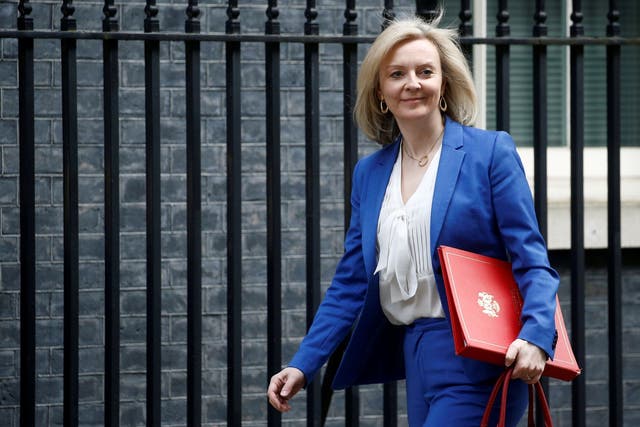 Britain's Secretary of State of International Trade and Minister for Women and Equalities Liz Truss