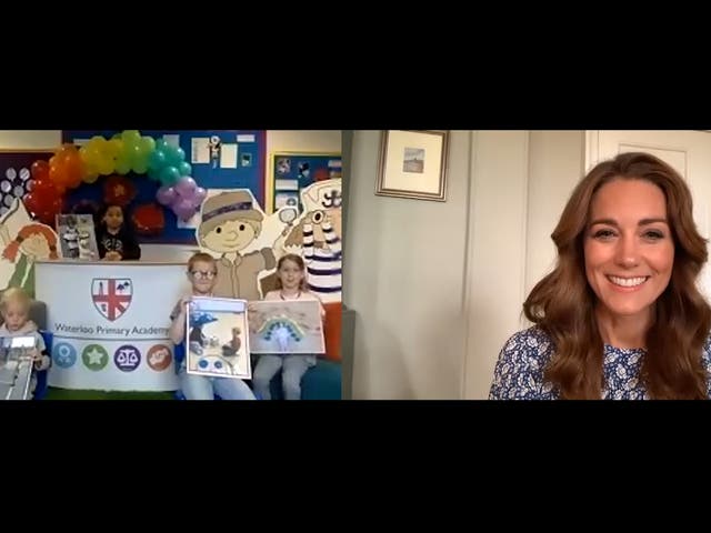 Catherine, Duchess of Cambridge leads an online assembly for the Oak National Academy on Thursday 18 June