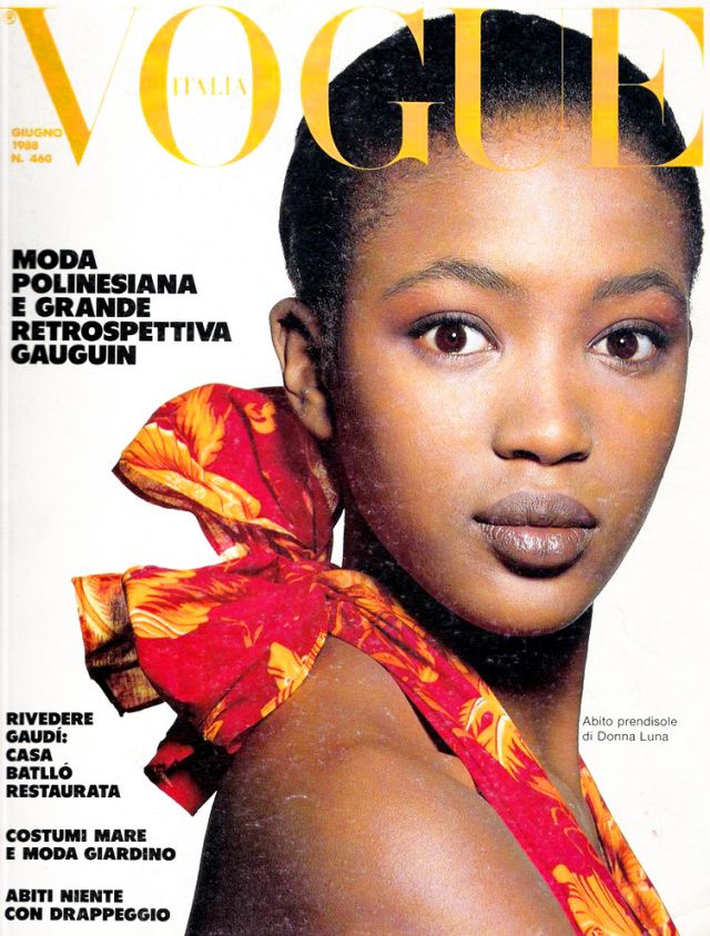Naomi Campbell for Vogue Italia, June 1988.