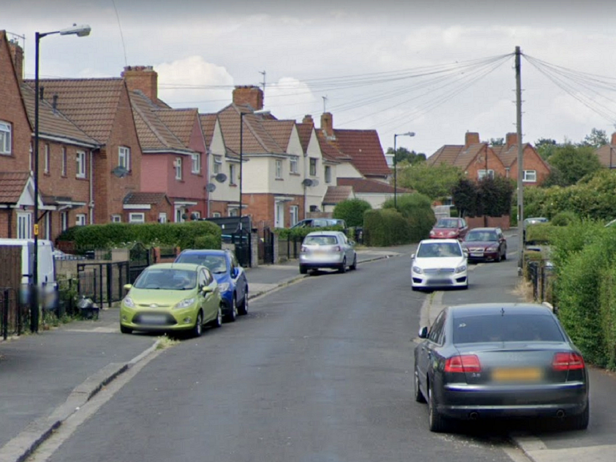 General view of Ringwood Crescent in Southmead, Bristol, where a man and woman were found with shotgun wounds, 18 June 2020.