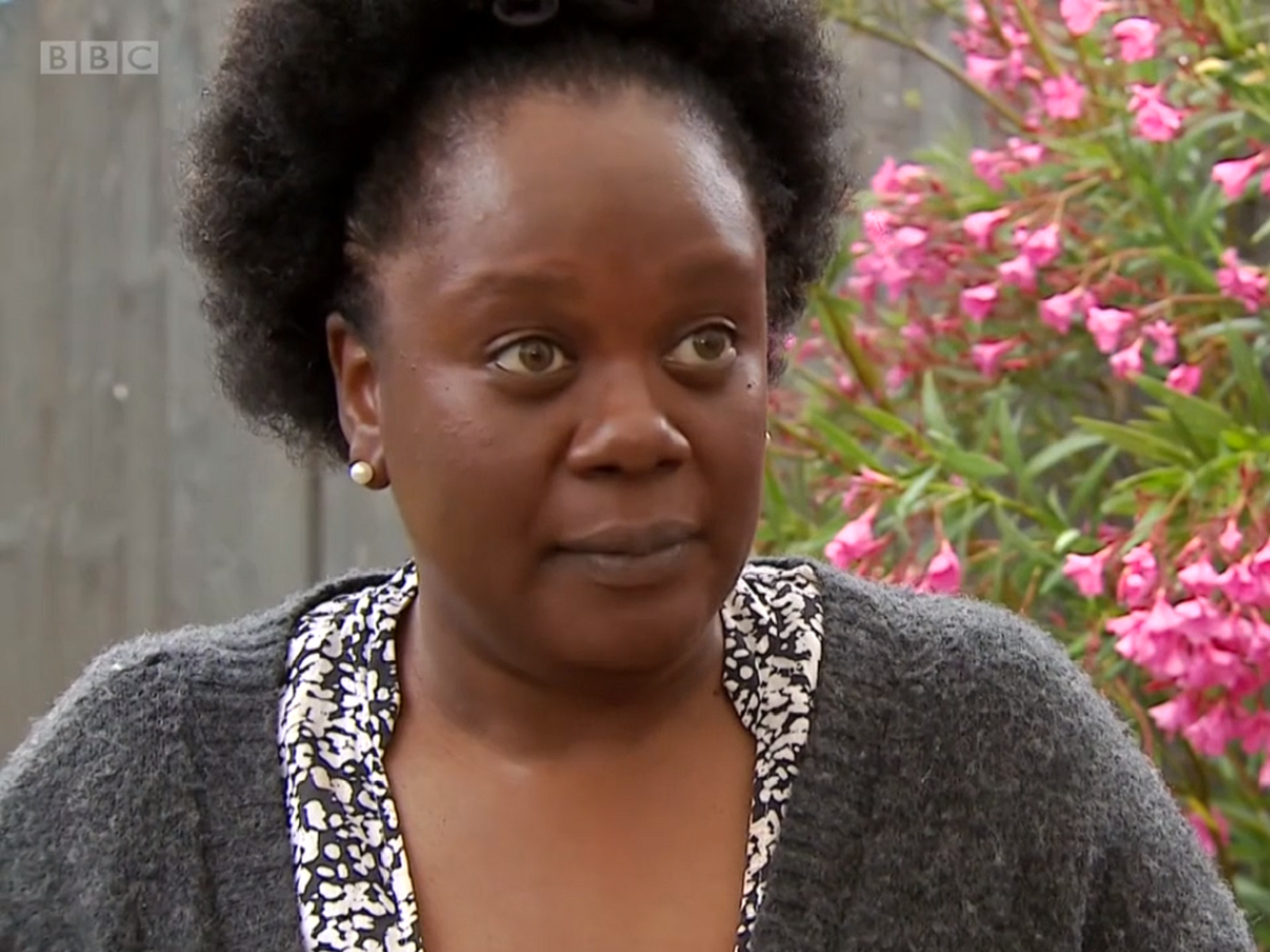 Nurse Neomi Bennett, who claims she was racially profiled by the Metropolitan Police in 2019, pictured during a BBC interview, 18 June 2020.