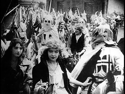 A scene from ‘The Birth of a Nation’, a silent movie made in 1915, that sees America defined by the Ku Klux Klan