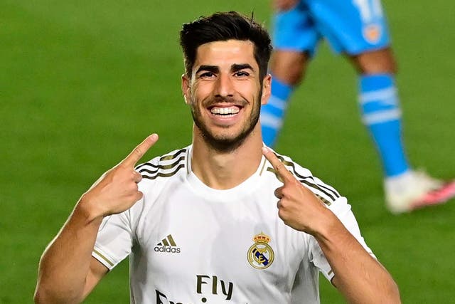 Marco Asensio scored with his first touch after returning for Real Madrid after a year out of action