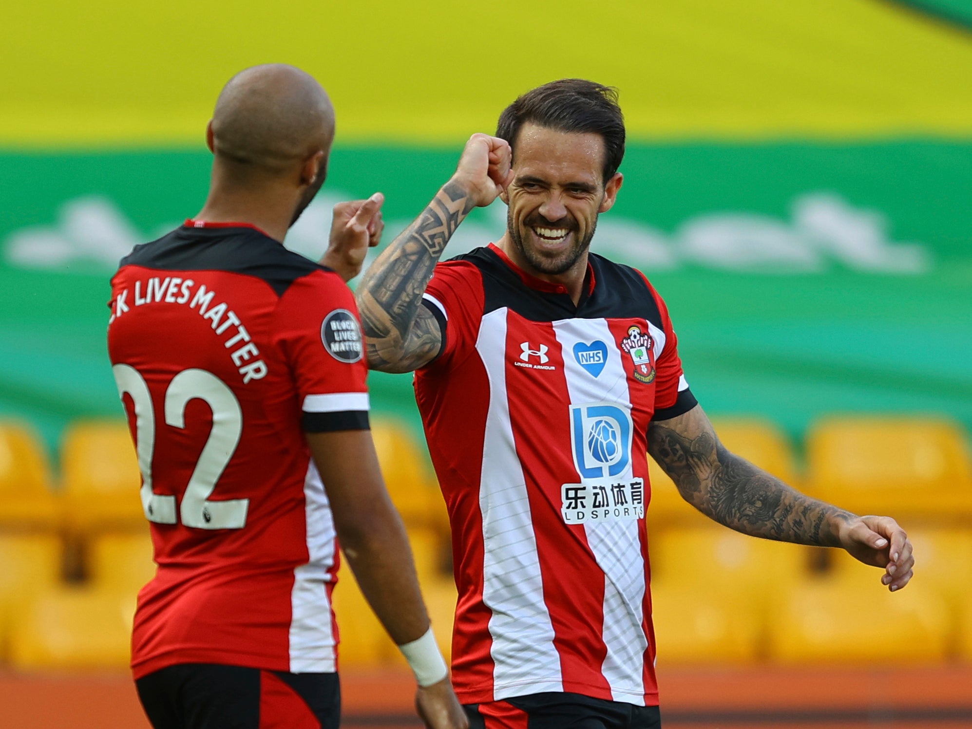 Danny Ings celebrates his 16th league goal this season