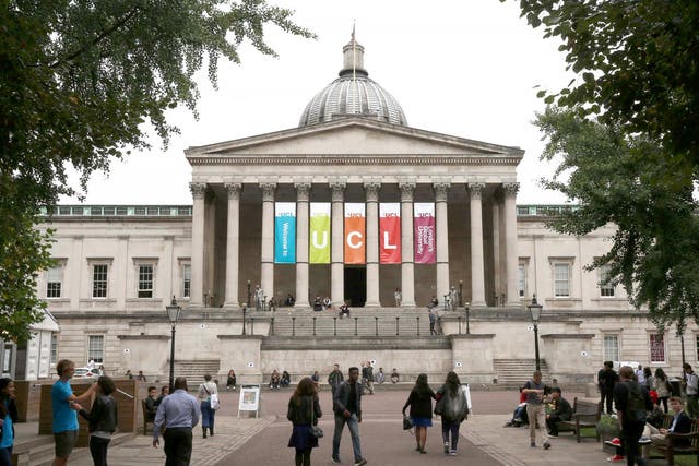 File image of the main entrance to University College London.
