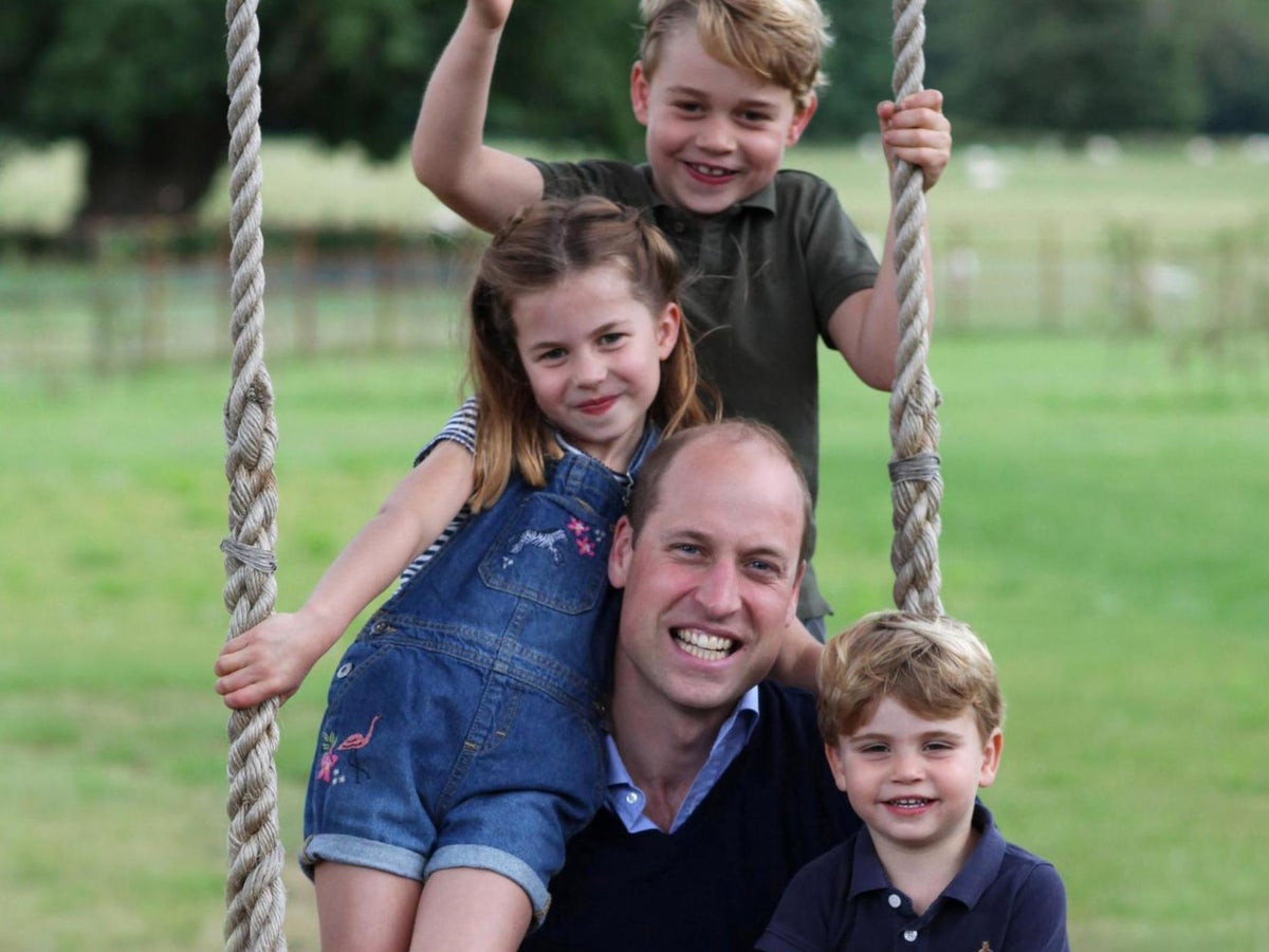 Prince William and the Wales Kids Coordinate in Sweet Father's Day