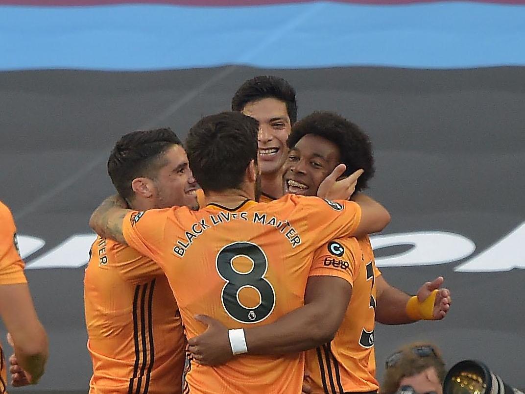 Traore celebrates with his Wolves teammates