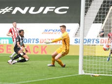 Newcastle closing on safety in rout of 10-man Sheffield United