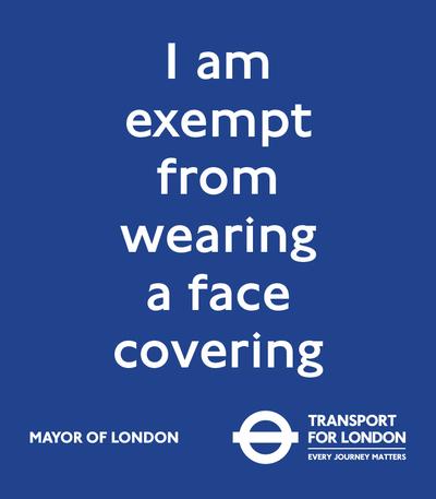 The exemption card can be downloaded and printed via the TfL website or shown on a mobile phone (TfL)