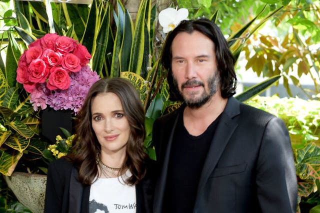 Winona Ryder and Keanu Reeves at an event for their film 'Destination Wedding' in 2018