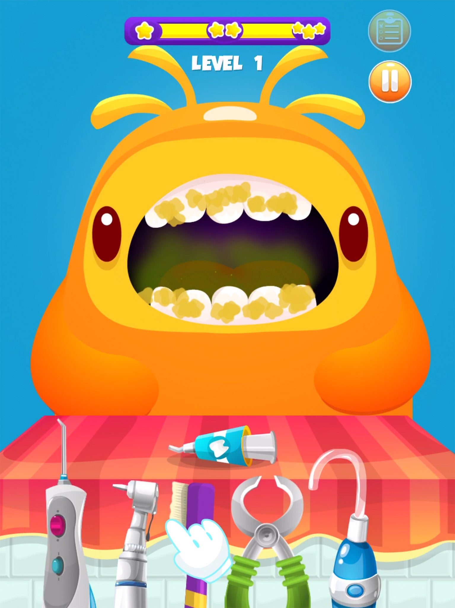 Oomee teeth, a game on the Azoomee platform