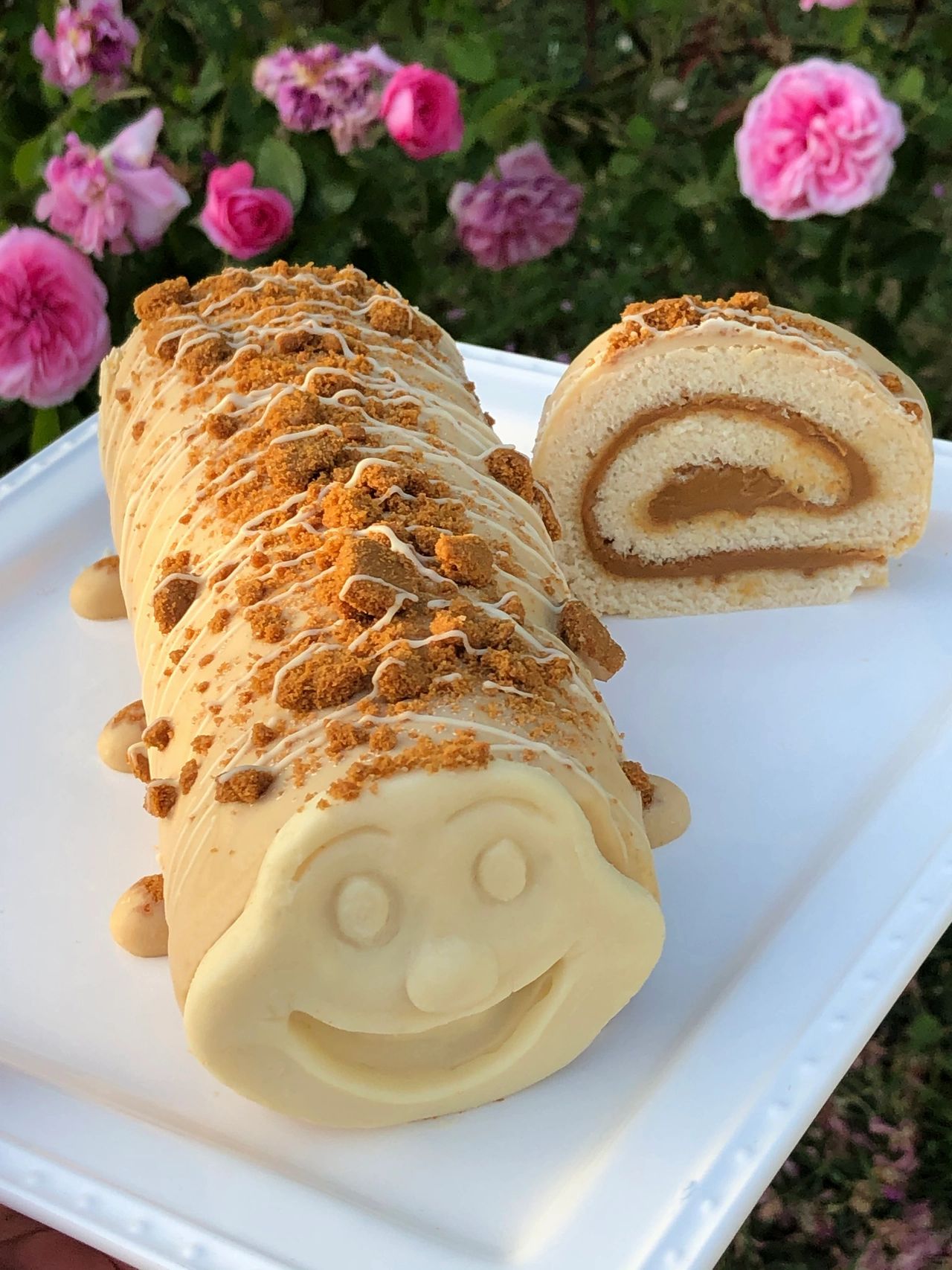 Biscoff Charlie Caterpillar Cake