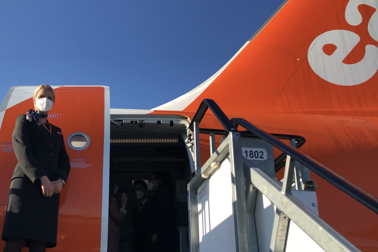 New age: easyJet's first flight for 11 weeks, from Gatwick to Glasgow